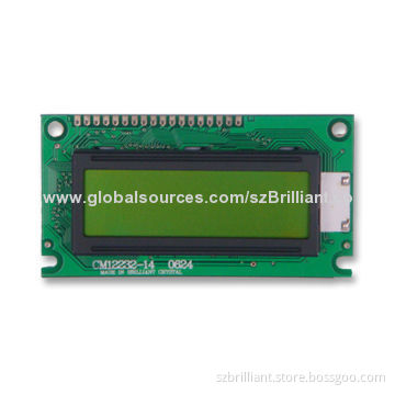 12232 graphics LCD module w/controller SPLC780D, STN blue/white LED backlight, COB, pin connection